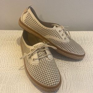 Cole Haan Leather Loafers Cream